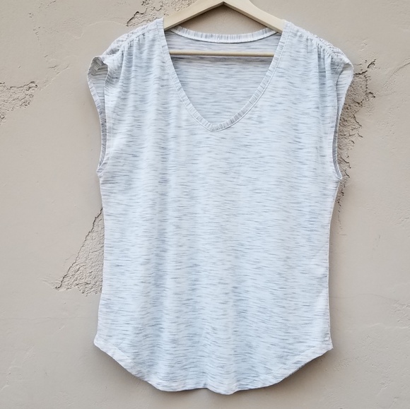 lululemon athletica Tops - Lululemon White Space Dye Sweat Times Tee Size 6